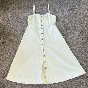 Universal Thread Cream Button-Front Midi Dress